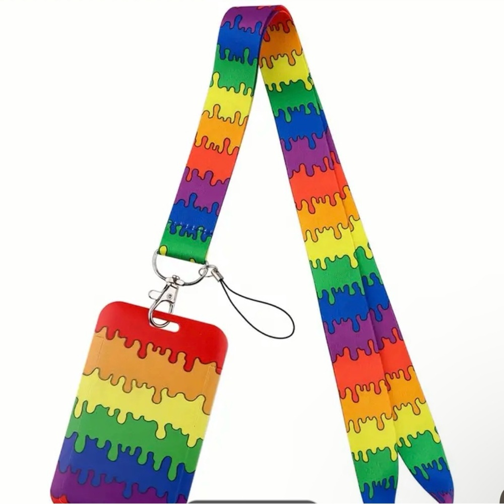 Rainbow Drip Key & Card Holder
